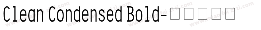 Clean Condensed Bold字体转换